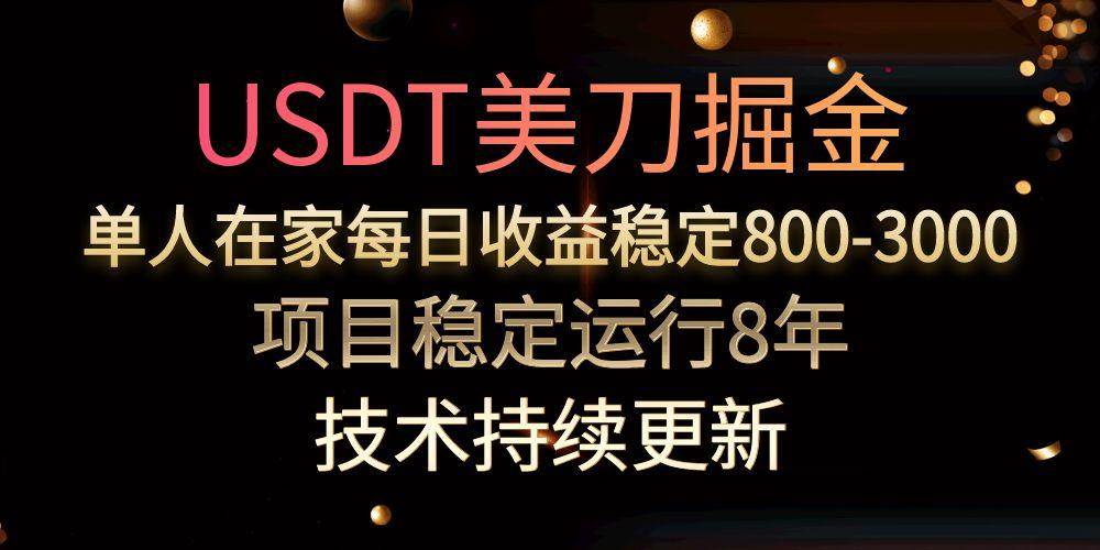 （15527期）USDT美刀掘金，单人每日收益800-3000，稳定运行8年|学课链网创