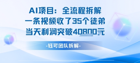 AI收徒变现闭环：一条视频收35人，日入1k+(附完整SOP)|学课链网创