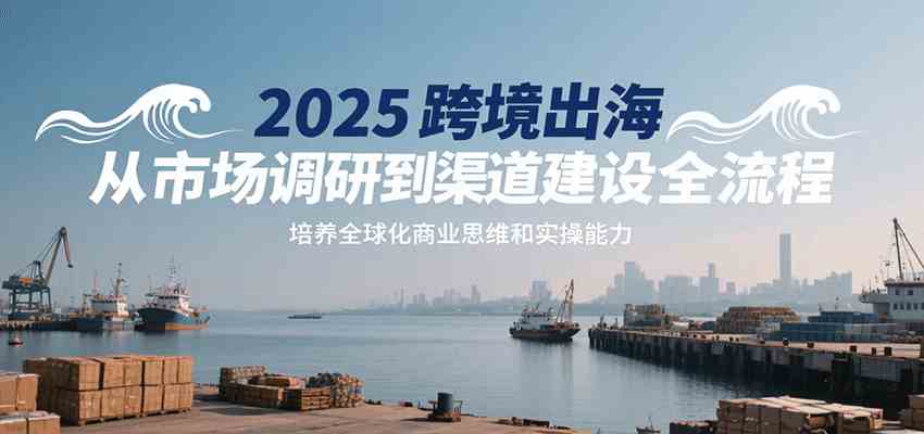 2025跨境出海从市场调研到渠道建设全流程，培养全球化商业思维和实操能力|学课链网创