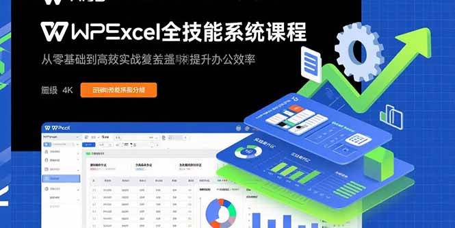 (15873期)WPS Excel全技能系统课程:从零基础到高阶实战全覆盖,全面提升办公效率|学课链网创