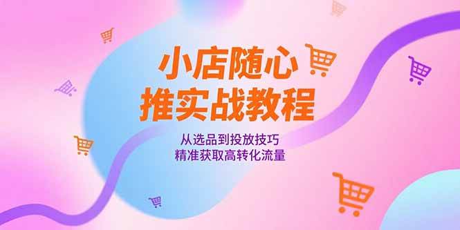 （15205期）小店随心推实战教程，从选品到投放技巧，精准获取高转化流量|学课链网创