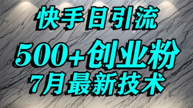 创业粉怎么打？快手精准引流创业粉，宝妈群体日进500+精准流量|学课链网创