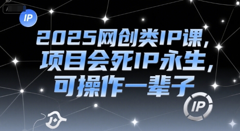 2025网创类IP课，项目会死IP永生，可操作一辈子|学课链网创