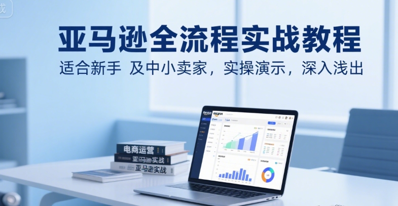 亚马逊全流程实战教程，适合新手及中小卖家，实操演示，深入浅出|学课链网创