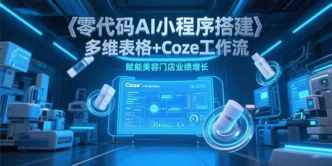 （15239期）零代码AI小程序搭建，多维表格+Coze工作流，赋能美容门店业绩增长|学课链网创