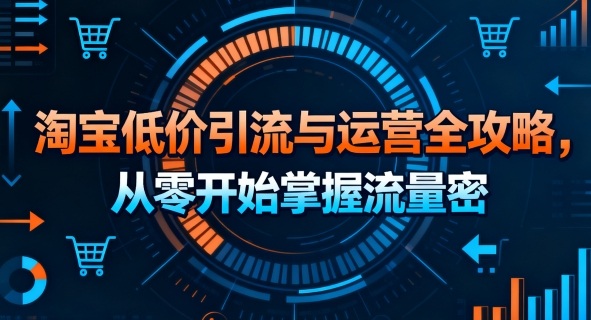 淘宝低价引流与运营全攻略,从零开始掌握流量密码|学课链网创