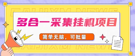 多合一采集项目，无脑操作，简单批量|学课链网创