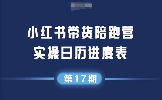 小红书第17期带货陪跑营，不囤货，无不直播，无不投流，通过选品+笔记内容+测品+笔记铺量+矩阵运营打爆款|学课链网创