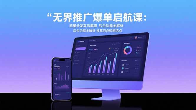 （15567期）无界推广爆单启航课：流量分发算法解密 后台功能全解析 投放前必知避坑点|学课链网创