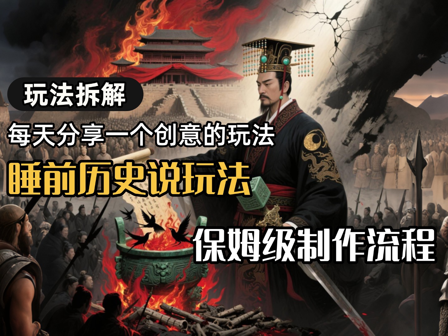 13条作品涨粉24.5万，全流程拆解睡前历史说，保姆级教程|学课链网创