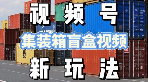 视频号新玩法，利用老外开集装箱盲盒视频，挣分成计划收益，月入过W，新手小白轻松上手|学课链网创