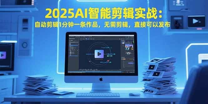 （15504期）2025AI智能剪辑实战：自动剪辑1分钟一条作品，无需剪辑，直接可以发布|学课链网创