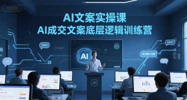 AI文案实操课，AI成交文案底层逻辑训练营|学课链网创