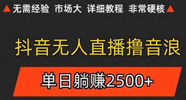 抖音无人直播6.0 简单无脑可矩阵 每天两小时轻松躺赚500+|学课链网创