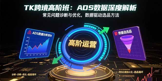 （15809期）TK跨境高阶班：ADS数据深度解析，常见问题诊断与优化，数据驱动选品方法|学课链网创