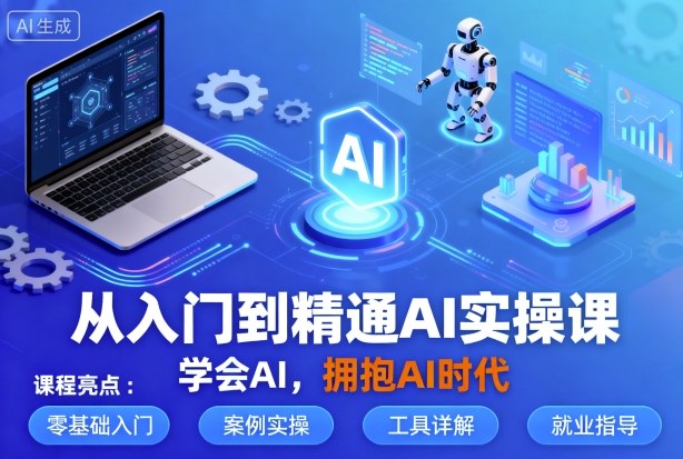 从入门到精通AI实操课，学会AI，拥抱AI时代|学课链网创