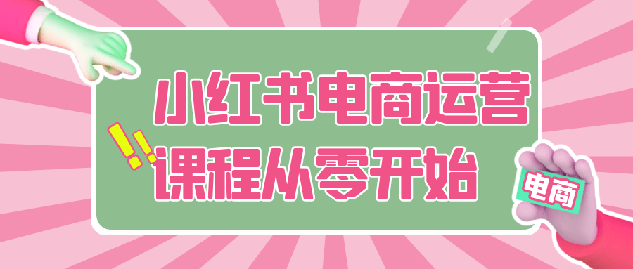 小红书电商运营课程从零开始|学课链网创