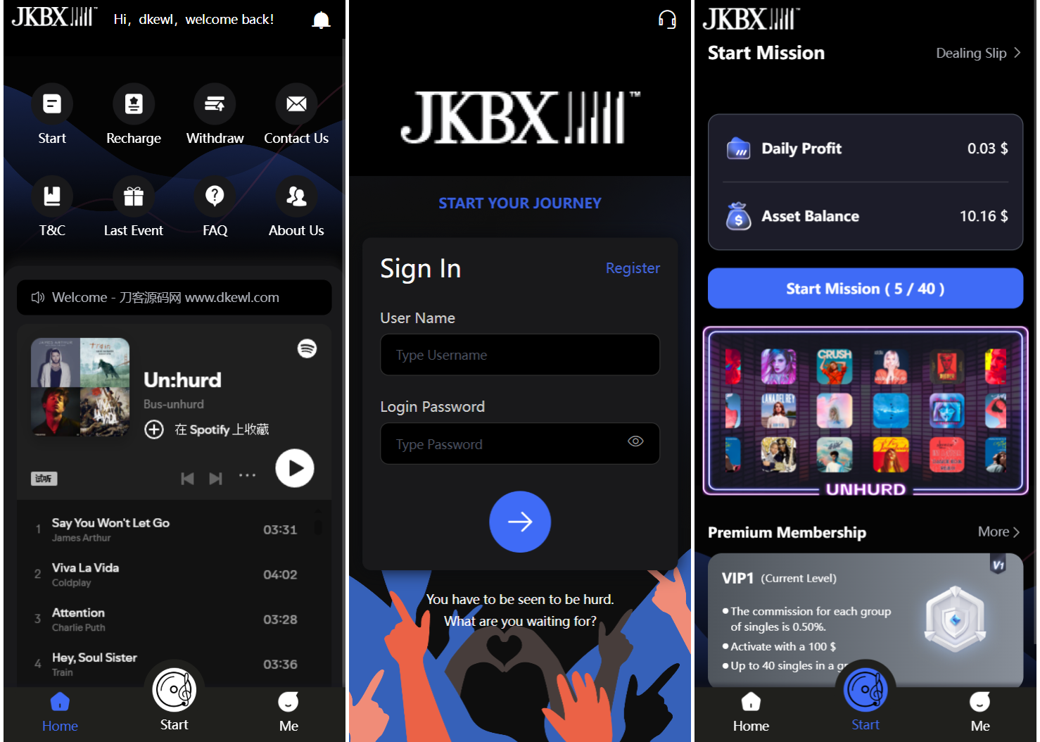 JKBX海外音乐抢单系统源码 Thinkphp框架 附教程|学课链网创