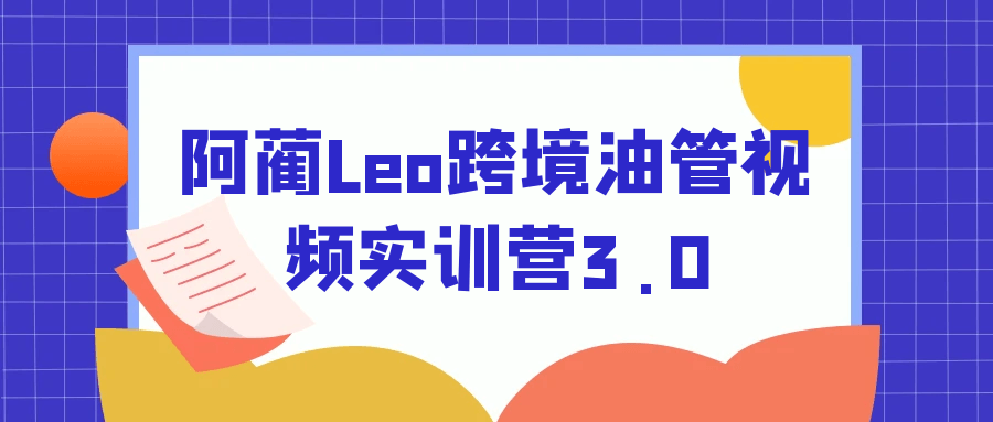 阿蔺Leo跨境油管视频实训营3.0|学课链网创