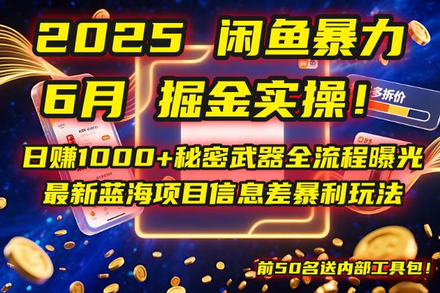 （14964期）2025闲鱼暴力掘金实操！日赚1000+秘密武器全流程曝光，最新蓝海项目信…|学课链网创