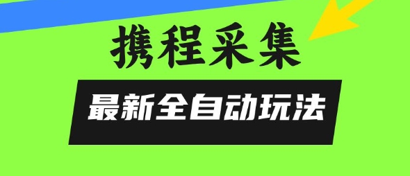 携程信息采集全自动玩法，0风控，无脑开干【揭秘】|学课链网创