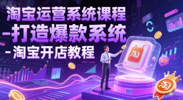 淘宝运营系统课程-打造爆款系统-淘宝开店教程|学课链网创