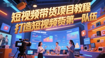 短视频带货项目教程，打造短视频带货第一队伍|学课链网创