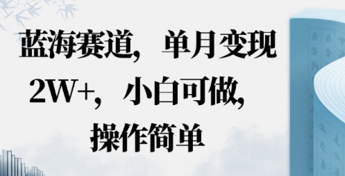 蓝海赛道，小红书私域项目，单月变现2W+，小白可做，操作简单|学课链网创