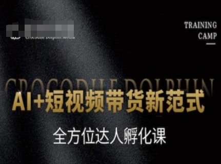 AI+短视频带货新范式，全方位达人孵化课|学课链网创