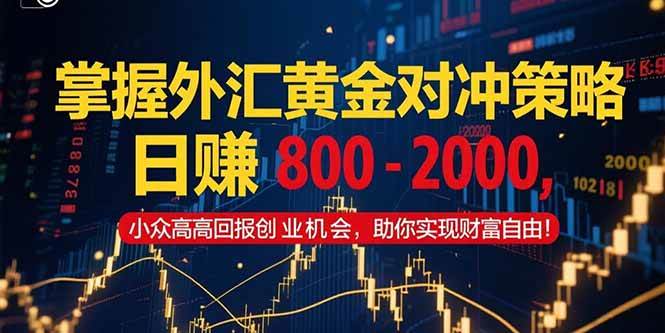 （15198期）掌握外汇黄金对冲策略，日赚 800 – 2000，小众高回报创业机会，助你实…|学课链网创