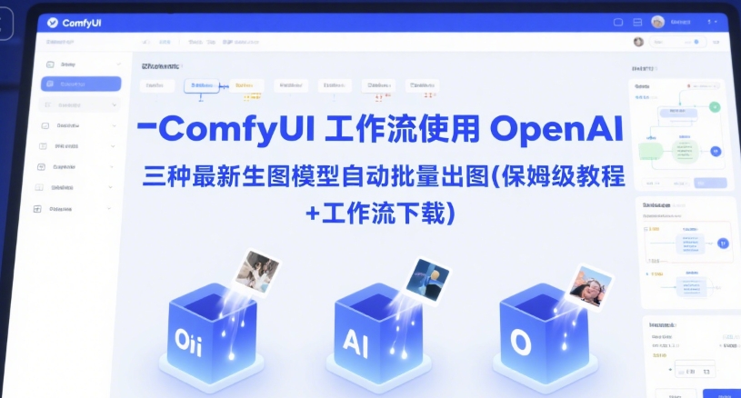 ComfyUI 工作流使用 OpenAI 三种最新生图模型自动批量出图(保姆级教程+工作流下载)|学课链网创