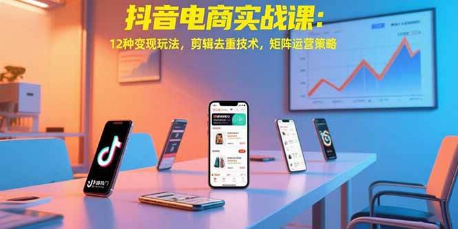 （15478期）抖音电商实战课：12种变现玩法，剪辑去重技术，矩阵运营策略|学课链网创