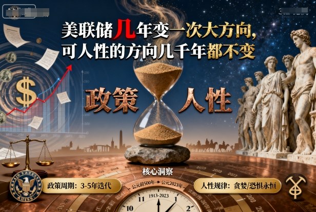 付费文章:美联储几年变一次大方向,可人性的方向几千年都不变|学课链网创