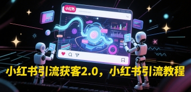 小红书引流获客2.0，小红书引流教程|学课链网创