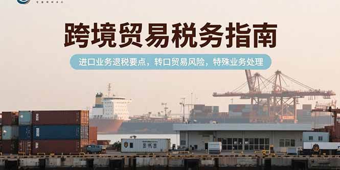 （15381期）跨境贸易税务指南，进口业务退税要点，转口贸易风险，特殊业务处理|学课链网创