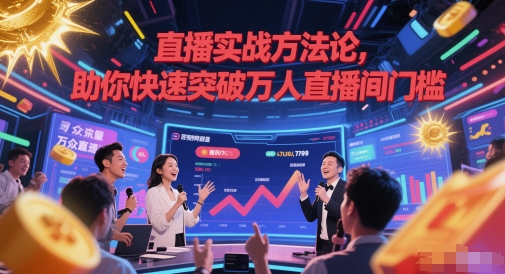 直播实战方法论,助你快速突破万人直播间门槛|学课链网创