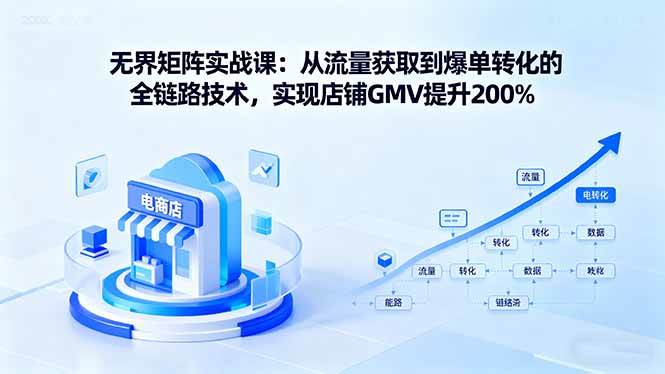 （16104期）无界矩阵实战课：从流量获取到爆单转化的全链路技术，实现店铺GMV提升200%|学课链网创