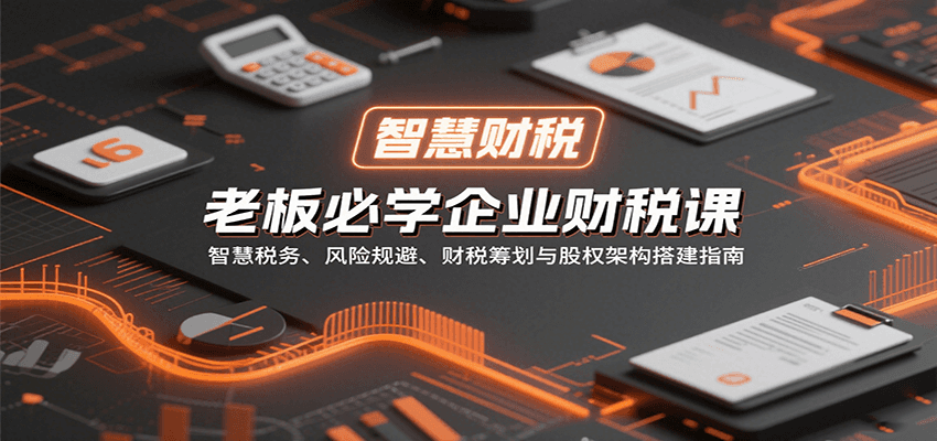 老板必学企业财税课：智慧税务、风险规避、财税筹划与股权架构搭建指南|学课链网创