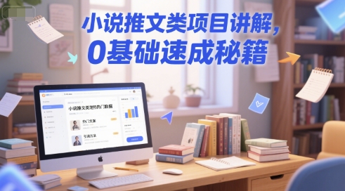 小说推文类项目讲解，0 基础速成秘籍|学课链网创