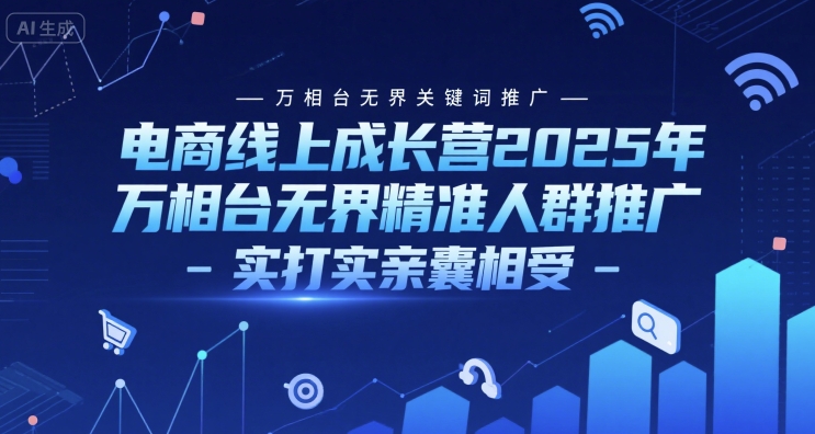 电商线上成长营2025年，万相台无界关键词推广-万相台无界精准人群推广-实打实亲囊相受|学课链网创
