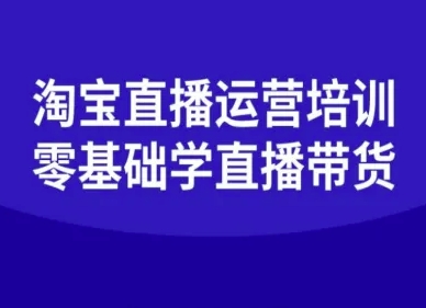 淘宝直播运营培训-零基础学会直播卖货|学课链网创