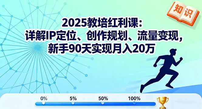 (16178期)2025教培红利课:详解IP定位、创作规划、流量变现,新手90天实现月入20万|学课链网创