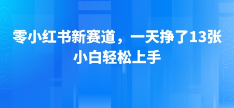 小红书新赛道，一天挣了13张，小白轻松上手|学课链网创