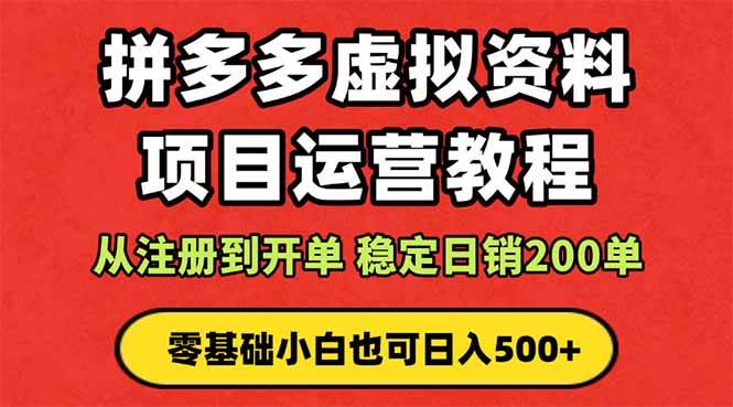 （16220期）拼多多开店运营课程： 蓝海变现玩法，轻松实现睡后收入 零基础小白也可…|学课链网创
