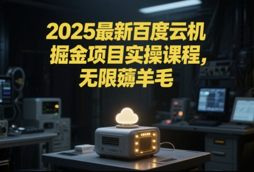 2025最新百度云机掘金项目实操课程单窗口保底5-10元月收益单窗口150+【揭秘】|学课链网创