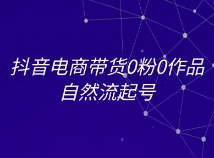 抖音电商带货0粉0作品自然流起号，抖音电商教程|学课链网创