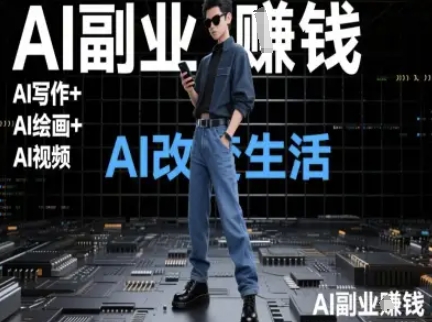 AI改变生活（Ai写作+AI绘画+Ai视频），AI副业挣钱|学课链网创