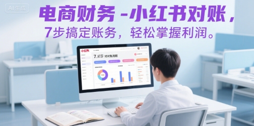 电商财务-小红书对账，7步搞定账务，轻松掌握利润|学课链网创