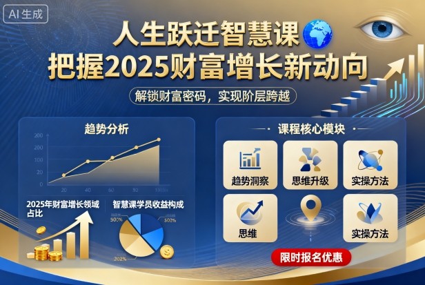 人生跃迁智慧课，把据2025财富增长新动向|学课链网创