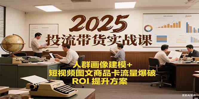 2025投流带货实战课：人群画像建模+短视频图文商品卡流量爆破ROI提升方案|学课链网创